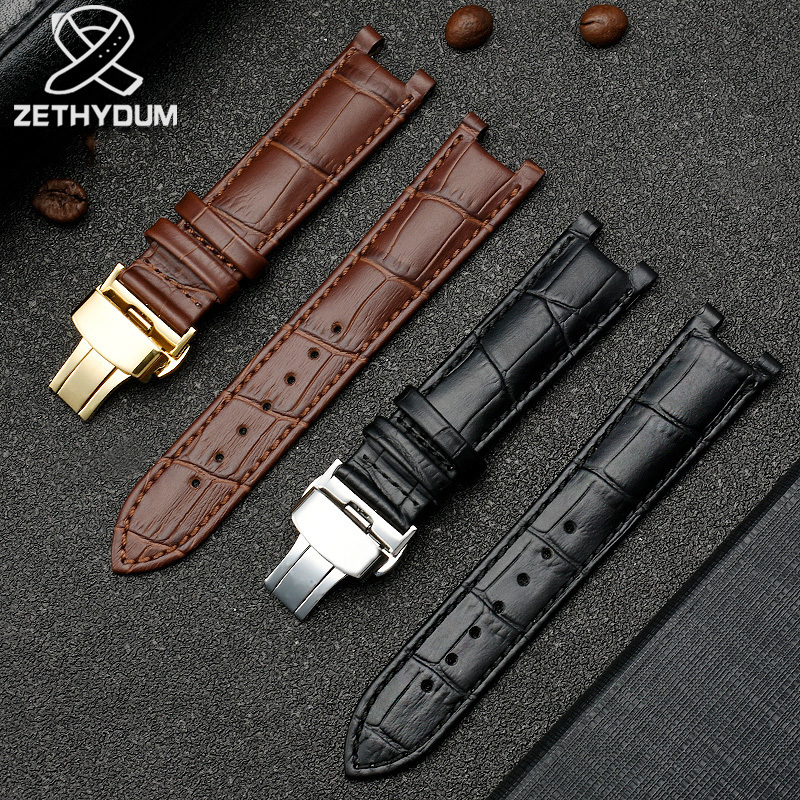 Genuine Leather Watchband for GC 22*1m 20*11mm Notched Strap Withstainless Steel Butterfly Buckle Men and women watch belt 250121