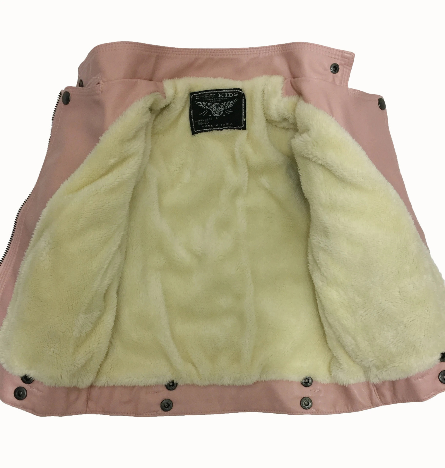 Girls Leather Jackets Childrens Autumn Winter Plus Velvet Coats Korean Kids Pu Leather Collar Zipper Fashion Coats 250206