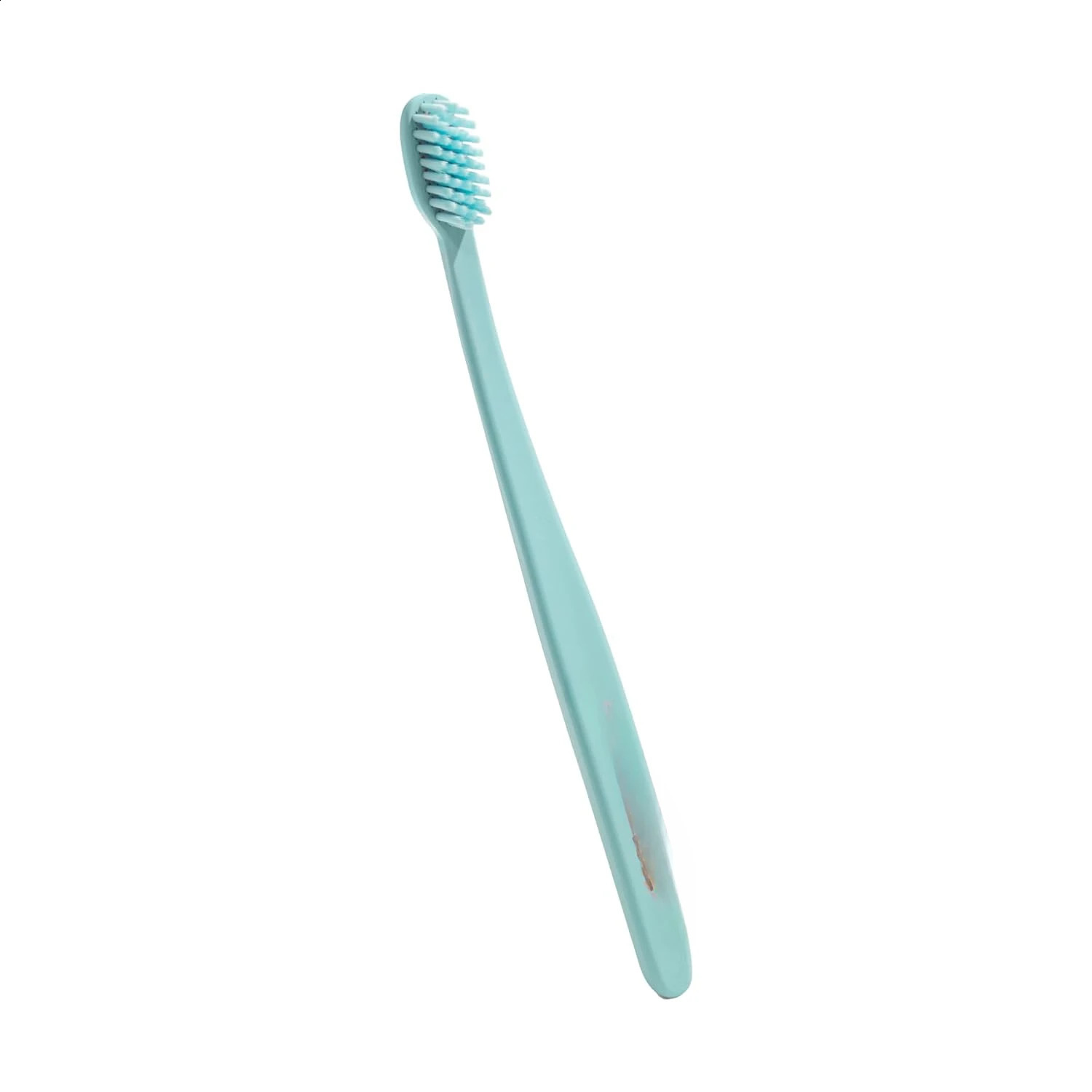 Super soft manual toothbrush dentist ned gentle on gums made of recycled plastic pink 250206