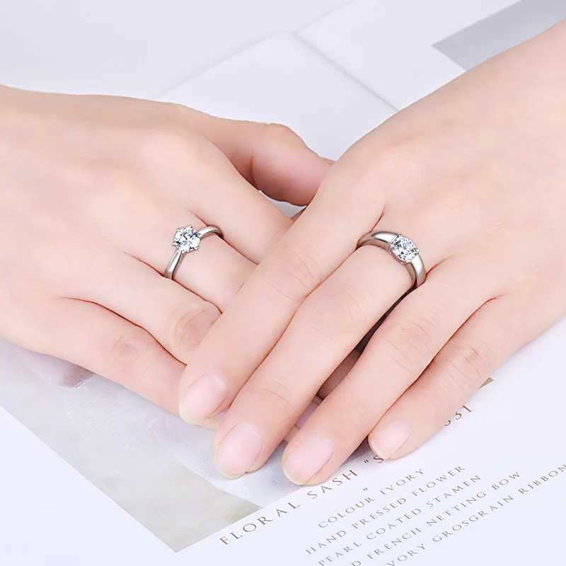 Classic Couple Rings For Men Women CZ Stone Trendy Wedding Lovers Ring Jewelry Romantic Valentines Day Present Ring Accessory W250207