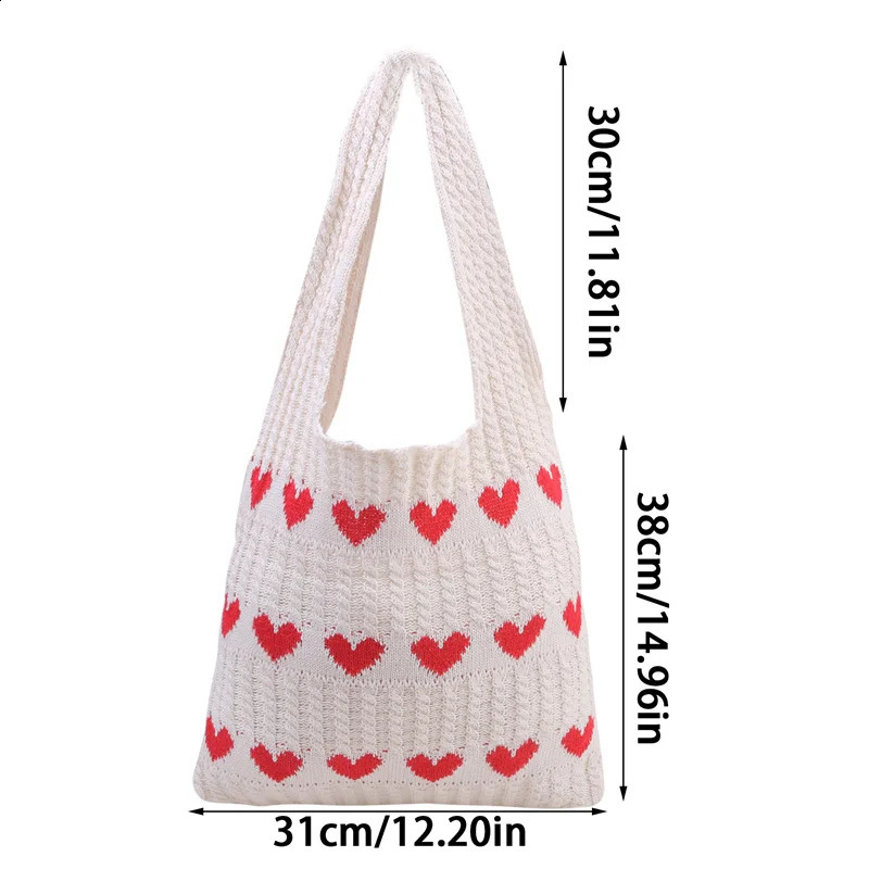 Knitted Handbags Female Large Capacity Womens Shoulder Bag Summer Beach Purses Casual Hollow Woven Shopping 250121