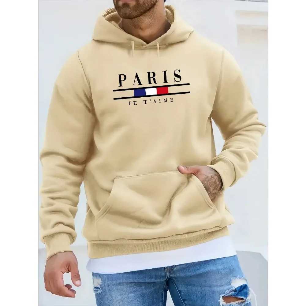 Paris Print Hoodies Mens Womens Fleece Casual Sweatshirts Harajuku Loose Long Sleeve Pullover Hip Hop Streetwear Gothic Hoodie W250207