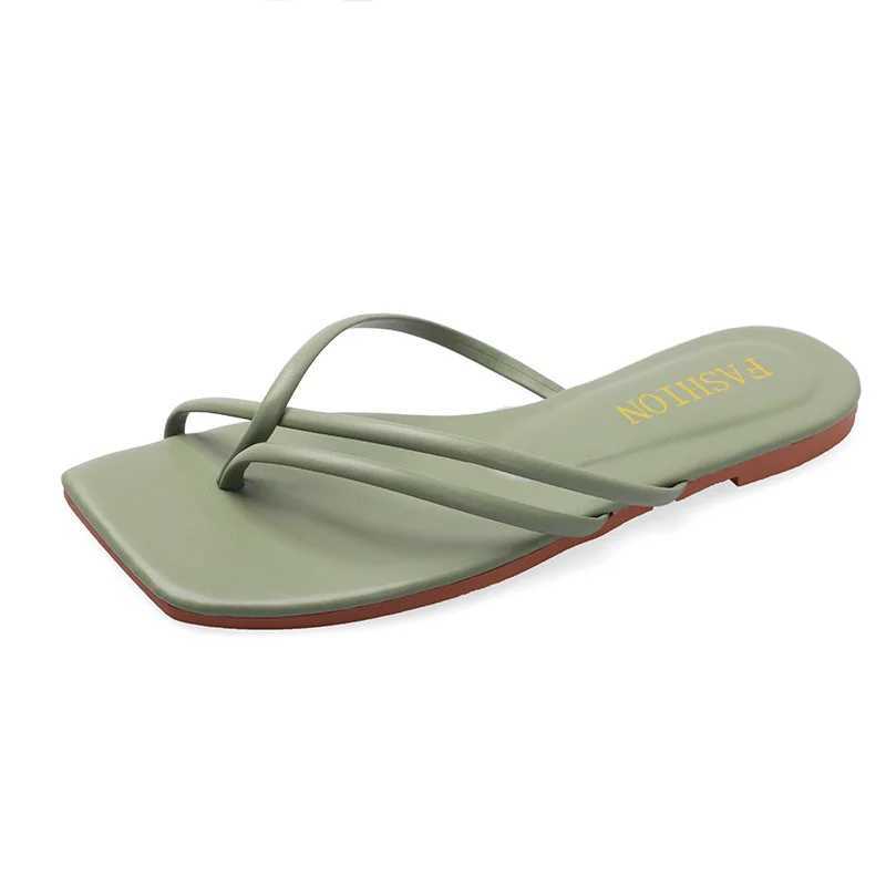 Large Size 35-43 Flats Flip Flops Clip Toe Slippers Women Shoes Ladies New Casual Mules Beach Slides Sandals New 2023XJ250207