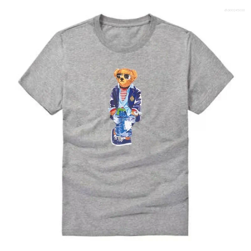 Men's T Shirts 2025 Summer Cartoon Print Classic Short-sleeved Fashion Versatile Trend Women's High-end Brand Cotton T-shirt