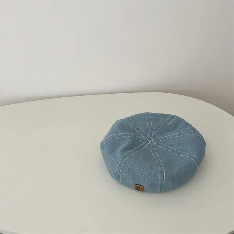 Korea Denim Baby Hat Fashion Girls Boys Baby Hat Spring Autumn Kids Beret Hats Soft Baby Caps Kids Accessories 250206