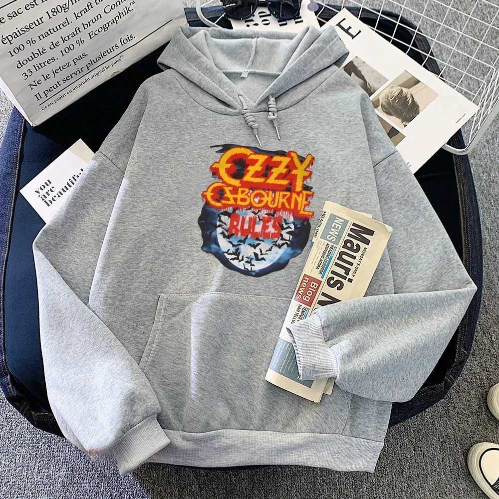 Autumn winter Fashion Hoodies Funny Ozzy Osbourne Graphic Long-sleeved for Men Harajuku Grunge Casual Comfortable Sweatshirt W250207