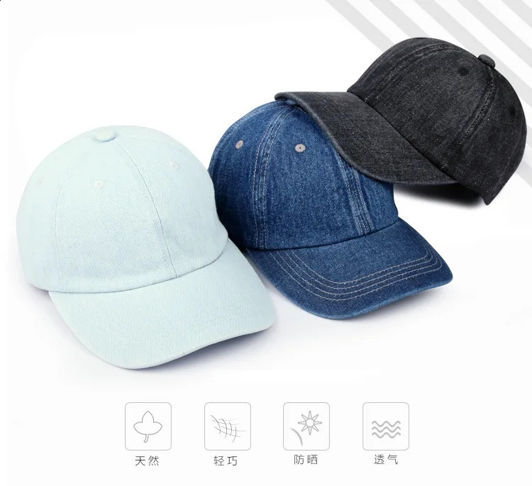 Solid Denim Baseball Cap Hats Men Women Wash Cow Hats Bone Summer Autumn Hip Hop Jeans Cap Casquette Gorras 250206