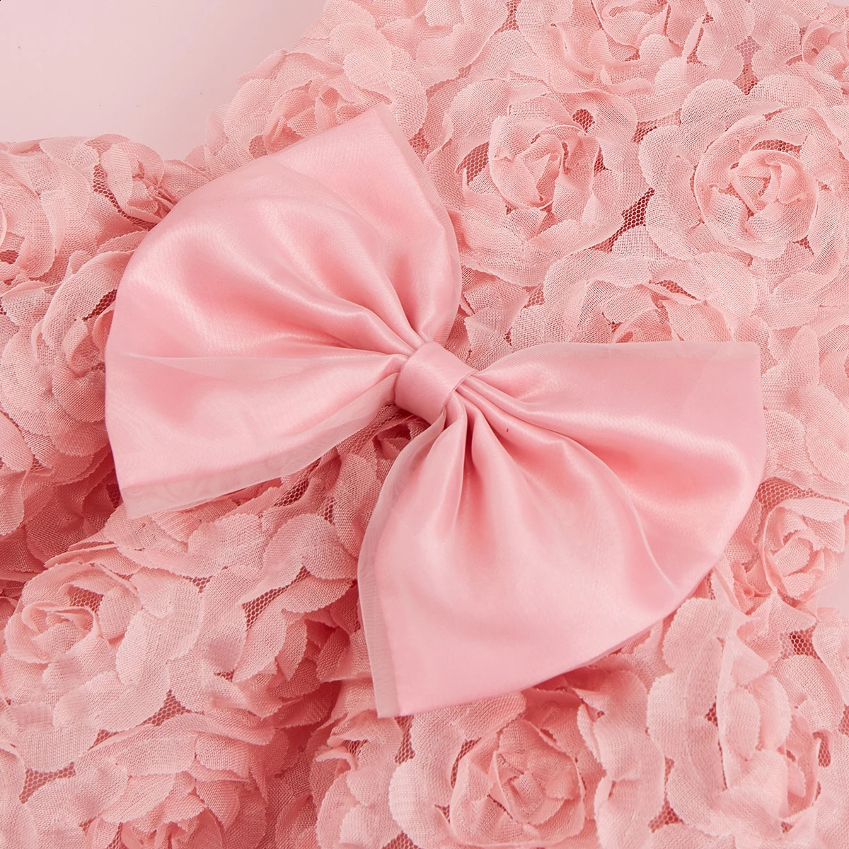 Dog Princess Dress Embroidered Flower Pet Pink Bowknot Princess Clothes Puppy Pet Spring Summer Dresses 250206