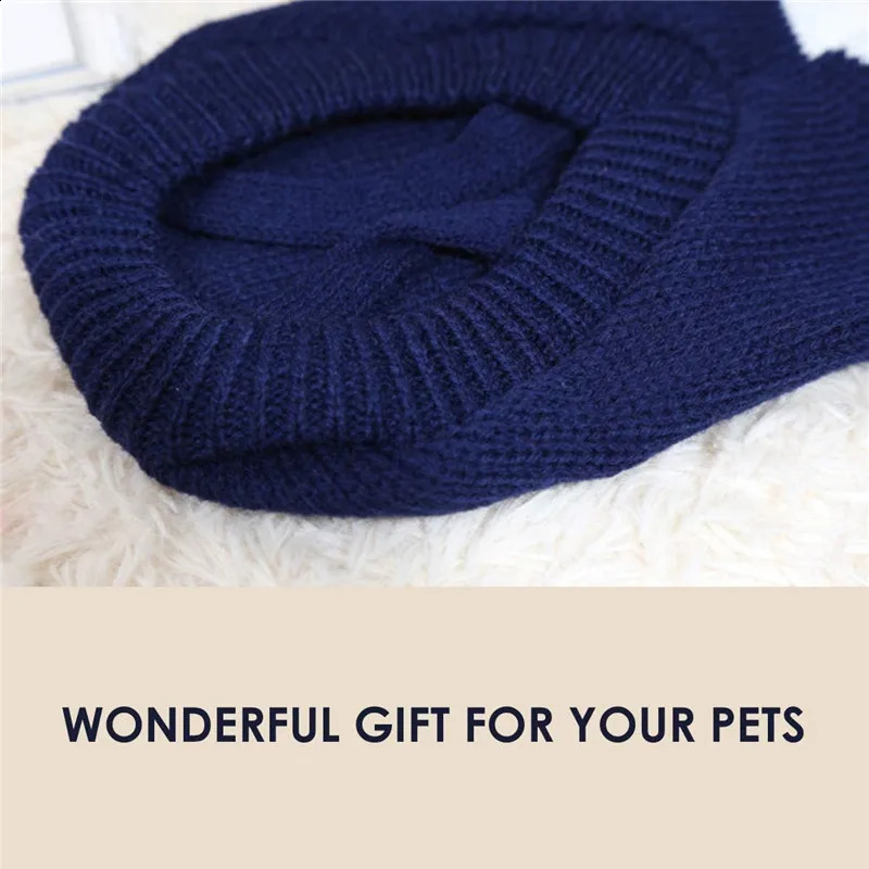 Dog Sweater Vest Warm Coat Soft Knitting Wool Winter Sweaters Knitted Crochet Coat Clothes For Small Middle Large Pet Dogs 250206