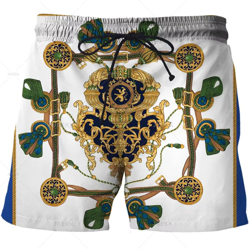 Latest Iron Chain 3D Printed Street Pants Men's Sports Surfboard Haruku Hip Hop Casual Beach Shorts