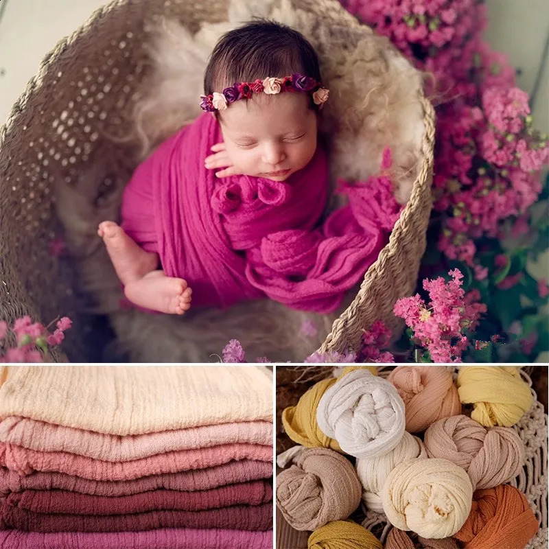 born Pography Props Wrap Soft Stretchable Cotton Swaddling Pography Backdrop Babies Accessories 250206