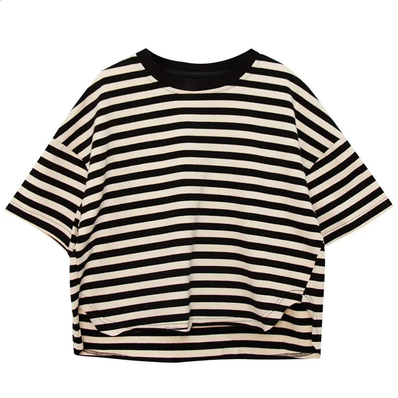 Summer Boys T-shirts fashion striped half sleeve Tees for Kids cotton loose Tops 2-7Y 250207