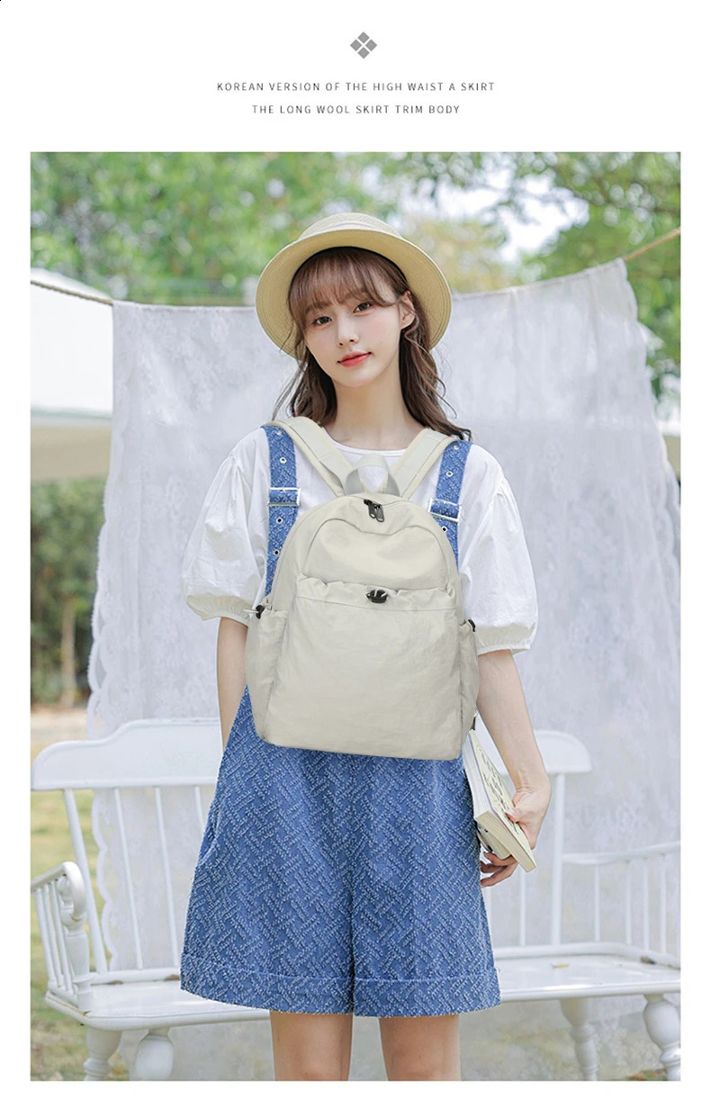 Large Capacity Cloth Bag Women Backpack Leisure ner Travel Pocket Waterproof and Wearresistant Mochila Casual 250206