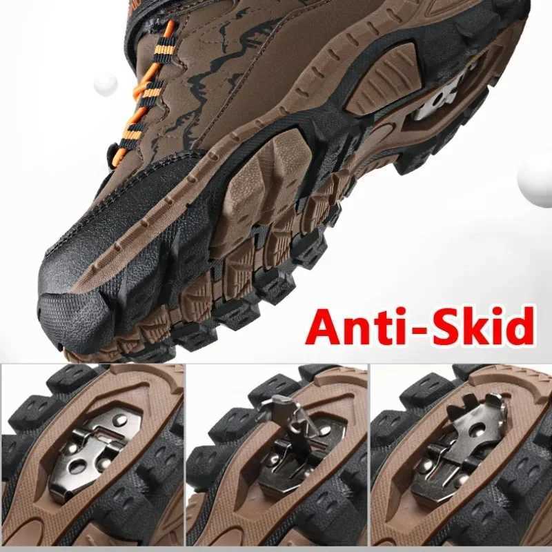 Winter Hiking Shoes for Kids Non-Slip Outdoor Shoes Children Warm Ankle Boots Mountaineering Trekking Climbing Sports Shoes Boys W250207