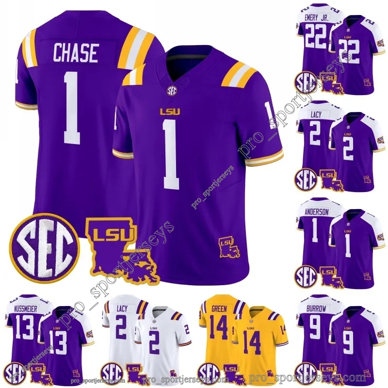 2025 NCAA LSU College Football jersey Tigers 9 Joe Burrow Burreaux Jerseys Garrett Nussmeier Beckham Jr. Will Campbell100th Tigers Stadium Football Jerseys