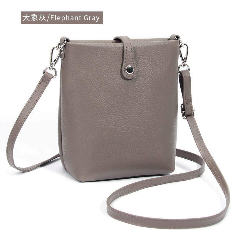Genuine Leather Bucket With A High-End Exquisite Crossbody Bag, Versatile For Women, New Large Capacity, Fashionable And Simple Shoulder Bag