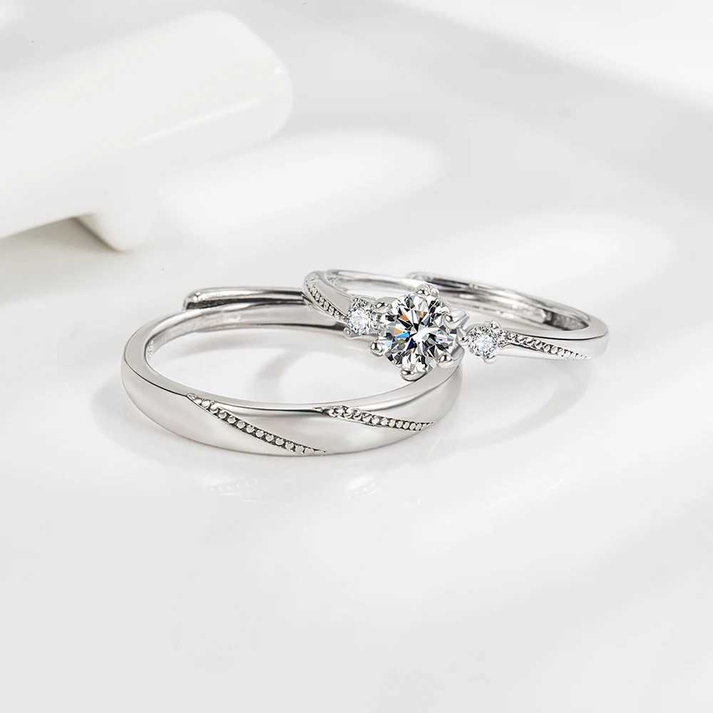 925 Sterling Silver New Ladys High Quality Fashion Jewelry Crystal Zircon Couple Ring For Man XY0339 W250207