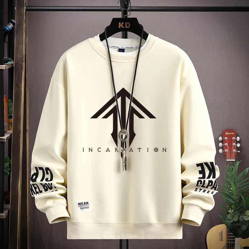 Spring Autumn Men Clothing Sweatshirt Korean Fashion Streetwear Long Sleeved Hoodies Men Casual Harajuku Graphic Sweatshirt Men W250207