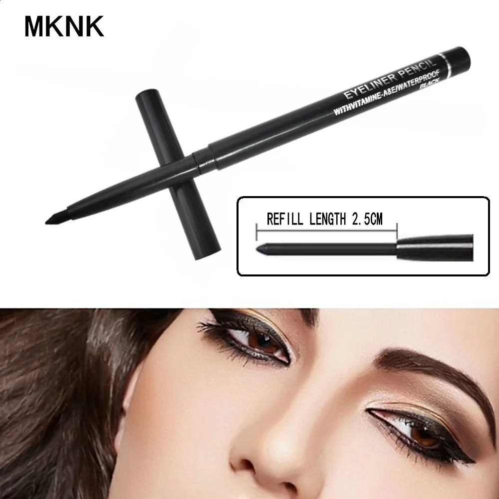 3Pcs Waterproof Sweat-Proof Black Eyeliner Pencil Combined Lasting Smudge-Proof Bold Eye Makeup Easy Glide Formula for Perfe 250206
