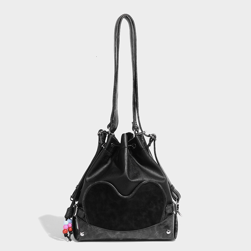 Bag 2024 Autumn New Small Backpack Tote Stray One Pack Multi Purpose Drawstring Relaxation Bag Women's Cross Shoulder