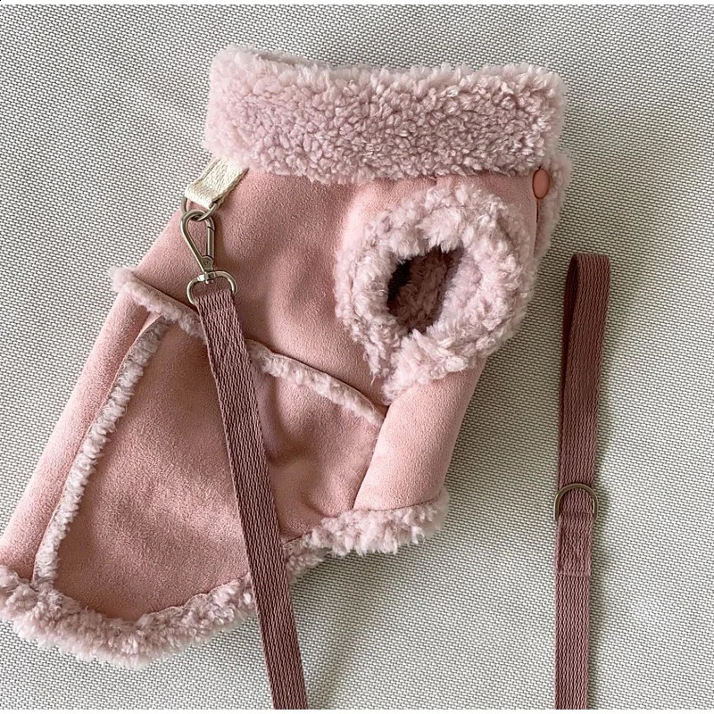 Pet Autumn And Winter Clothing Classic Solid Dog Vests Fleece Warm Pet Dog Clothes For Small Medium Dogs Jackets Puppy Clothing 250206