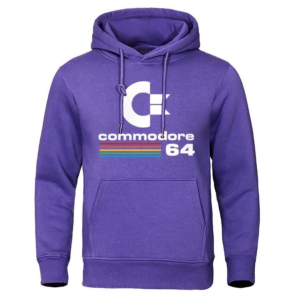 Comfortable mens track suit autumn mens hooded sweatshirt Commodore 64 cool clothes long sleeved hooded sweatshirt street hooded sweatshirt W250207