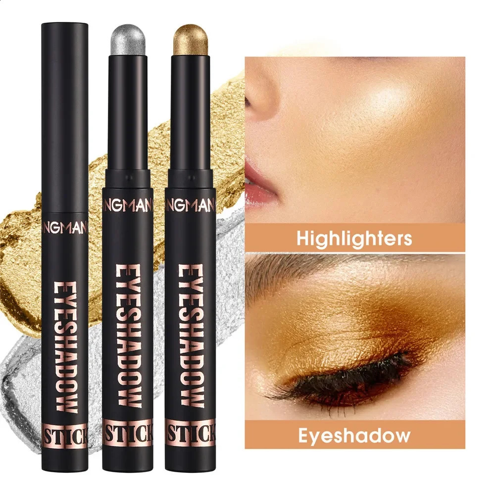 1PC Waterproof Pearlescent Eyeshadow Pencil Stick 8 Colors Lasting Glitter Shimmer Eye Shadow Highlighter Pen Eyes Makeup Tools 250206