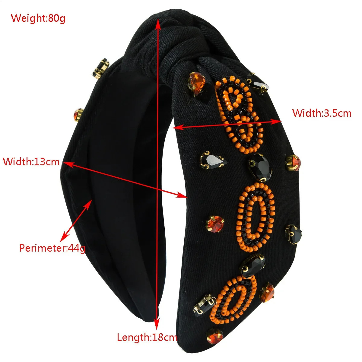 2024 Halloween Hand-Stitched Bead Boo Letter Headband Fashion Trend Party Festival Hair Accessories 250207