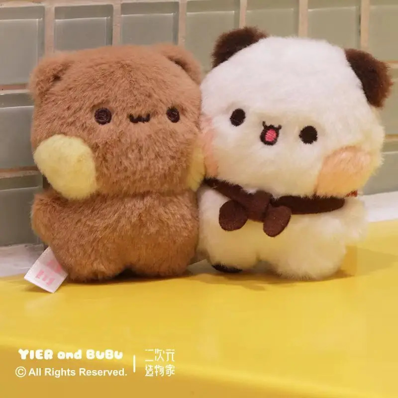 Anime Cute Cartoon Bubu And Dudu Panda Yier Bag Keychain Toy Bear Plushie Doll For Kids Birthday Gifts Kawaii Soft Stuffed Toys 250207