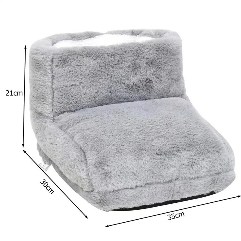 USB Electric Foot Warmer Plush Heating Slippers Thermostatic Shoes Winter Feet Heater For Home Bedroom Sleeping Thermal 250120