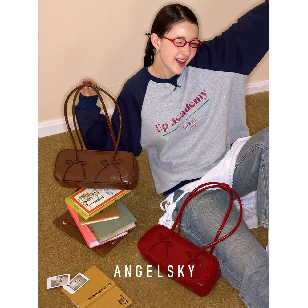 Women's Bags PU Bag girl ANGELSKY red wedding armpit bag