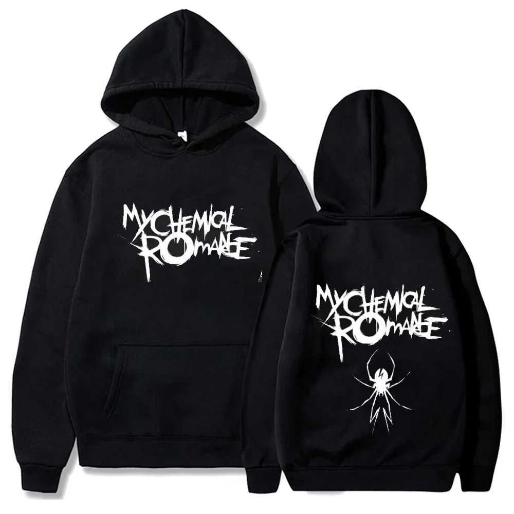 My Chemical Romantic Printed Hoodie Mens Wool Sweatshirt Rock Band Long Sleeve Hoodie W250207