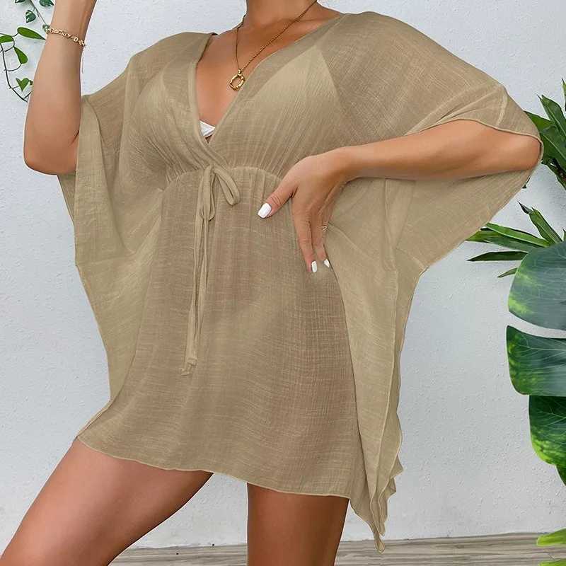 Summer Beachy Cover Up BIKINI Women Beach Dress Cover-Ups Swimsuit Fashion Loose Solid Beachwear Bathing SuitXJ2500207