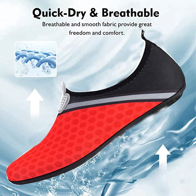 Aqua Shoes Summer Male Swimming Beach Barefoot Water Shoes Women Light Wader Fishing Sea Shoes Large Size 48 250207