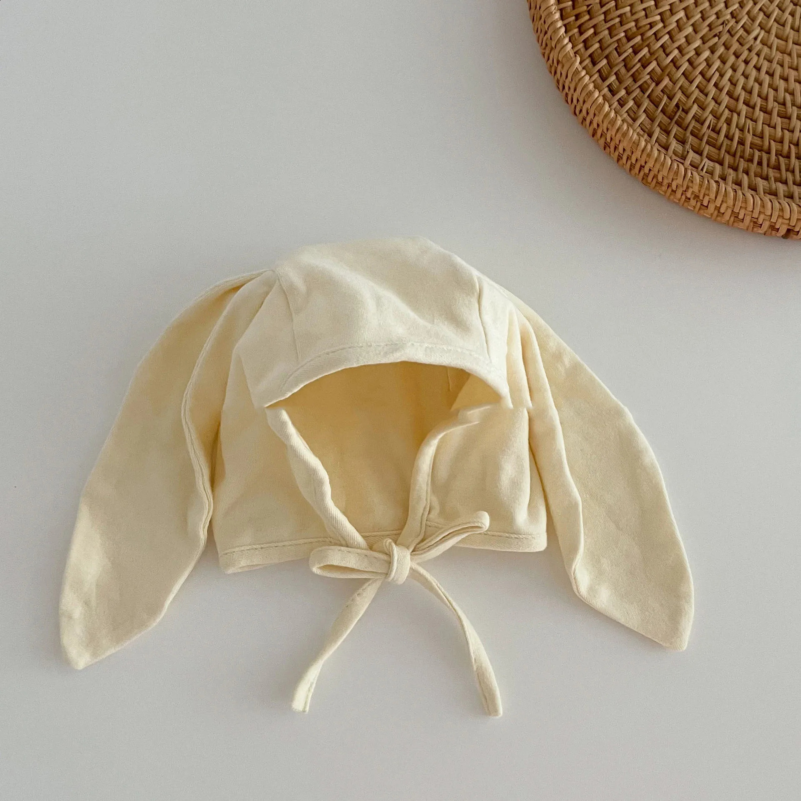 Soft Cotton Baby Hat With Ear Korea Style born Kids Beanie Infant Bonnet Cap Spring Autumn Adjustable Child Caps 250206