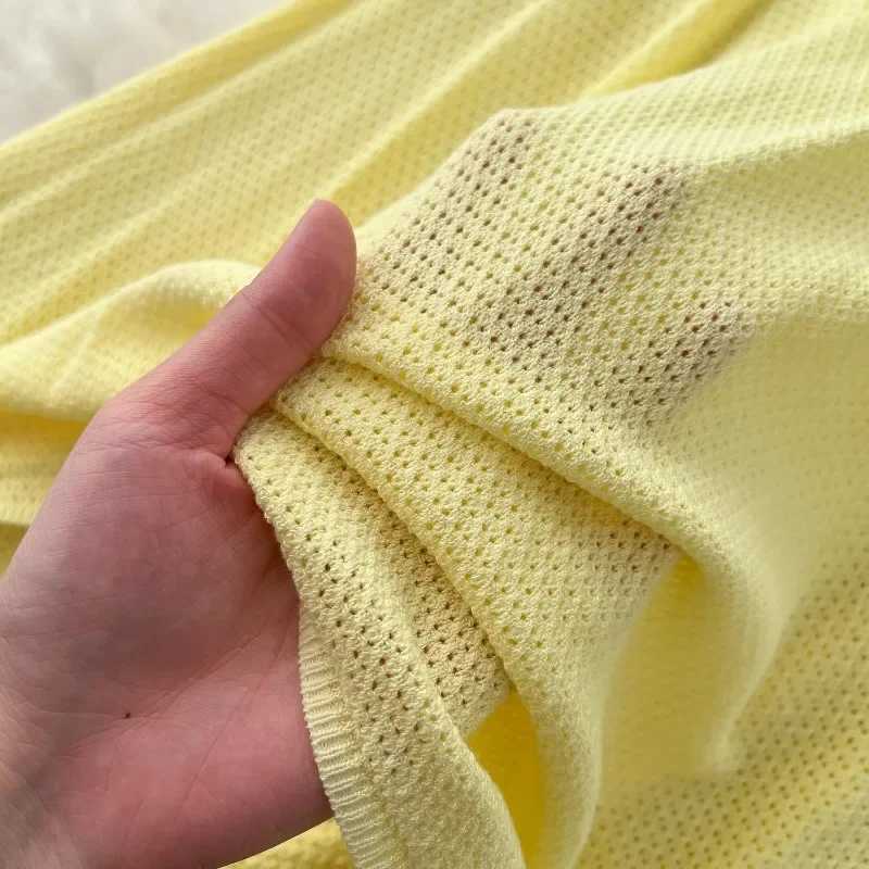 2025 Spring New Knitted Beach Long Dress Summer Womens Slim-fit Slimming Hollow-out Waisted Slim-fit Sveless DressXJ2500207