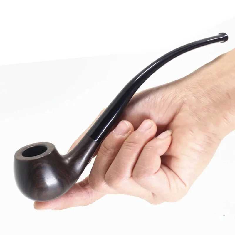 Long Wood Tobacco Pipe Fashion Cigarettes Slim Smoking Pipe 174mm*35mm Y250207