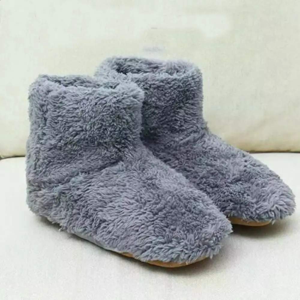 Electric USB Heated Shoes Washable Shoes Comfortable Plush Warmer Foot Winter Foot Care Slipper Unisex Plush Slippers 250120