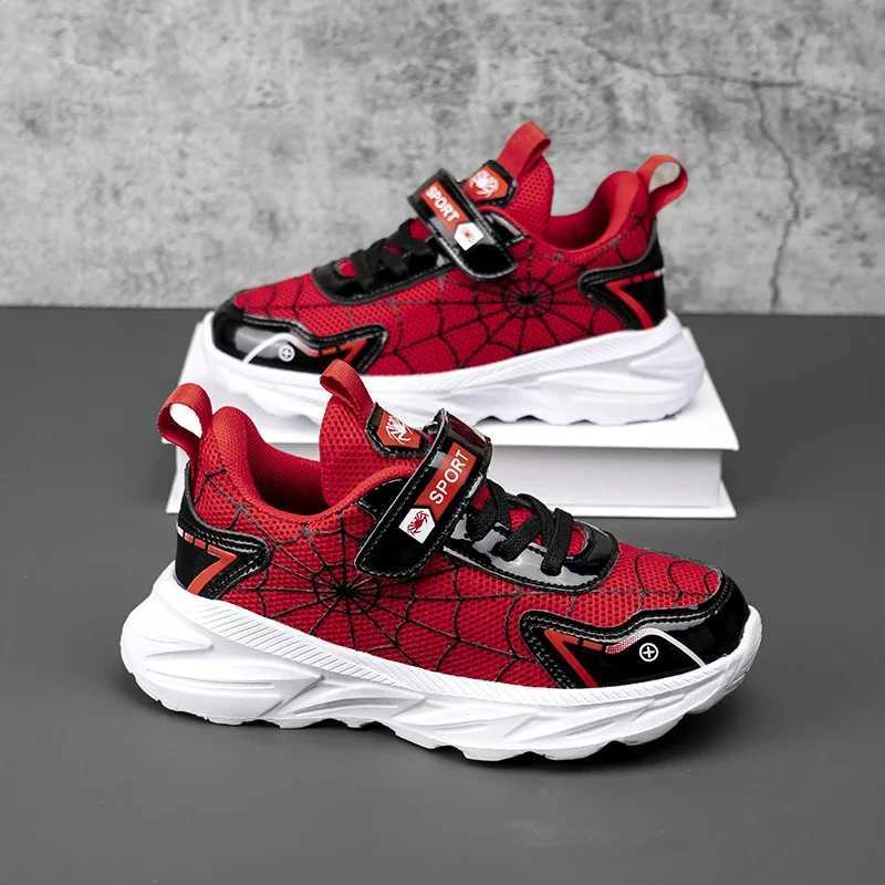 Brand Kids Trendy Spider Sneakers Boys Lightweight Sport Footwear Outdoor Breathable Tennis Shoes Non-slip Running Shoes W250207