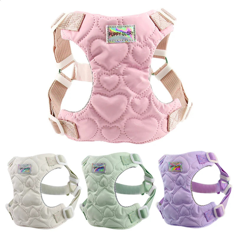 Lightweight Dog Harness Waterproof Puppy Vest Harness For Small Medium Large Dogs Bulldog Cute Love Heart Dog Cat Chest Strap 250206