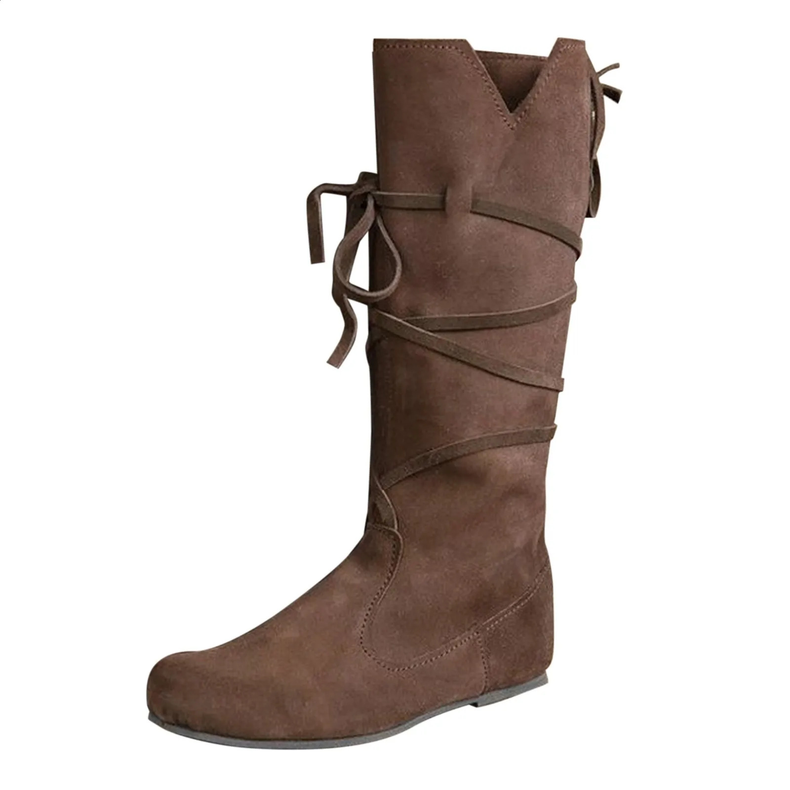 Medieval Viking Costume Retro MenS Knight Boots Pu Leather Nordic Warrior Cosplay Fancy Carnival Party Anime Shoes WomenS Boot 250117