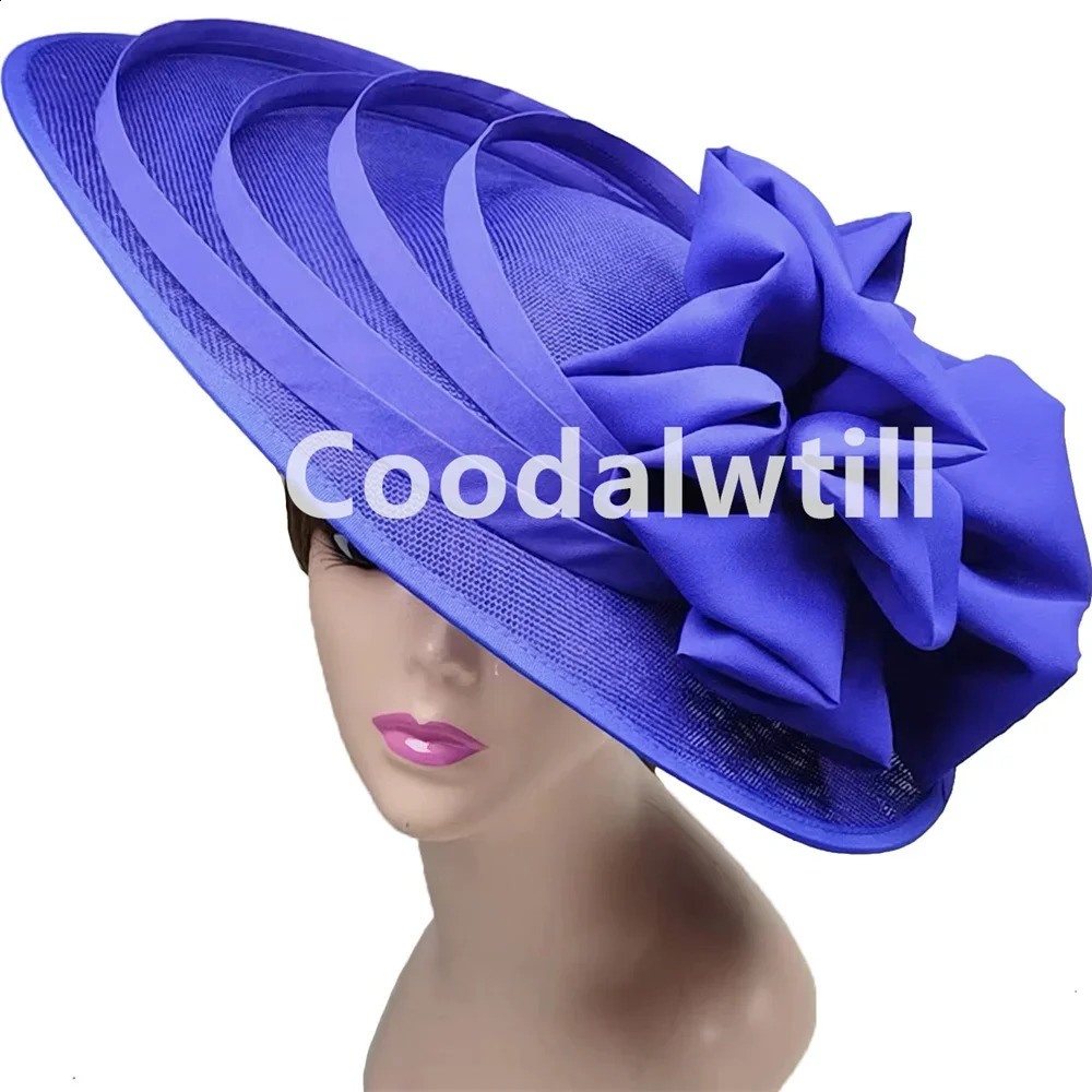 Women Church Wedding Big Fascinator Hat Fashion Large Flower Headpiece Fascinator Ladies Elegant Party Royal Ascot Millinery Cap 250207