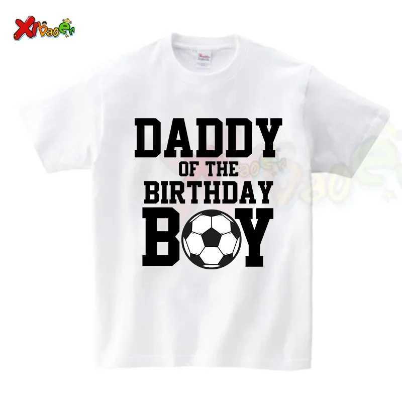 2025 Football Printed Father Mother Child T-shirt Baby Body Set Cotton Summer Family Match Set Mother Father Child Match Clothing W250207