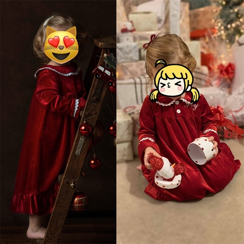 Baby Boy Girl Warm Family Spring Pyjamas Sets Golden Velvet Kids Match Pajamas Children Dress Clothes Toddler Pjs 250121