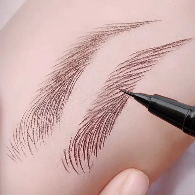 Multifunctional Liquid Eyebrow Pencil Ultra Fine Eyeliner Lying Silkworm Waterproof Grey Brown Enhancer Tattoo Cosmetics 250108