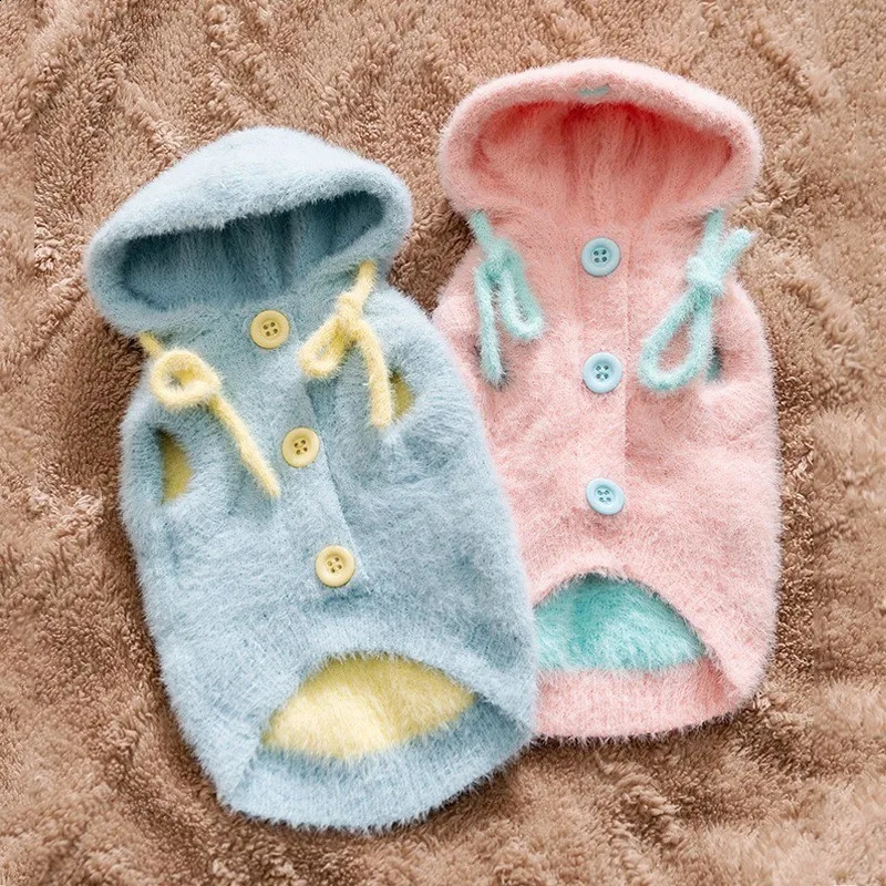 Autumn Winter Dog Warm Clothes Cute Letter Dog Sweater Pet Hoodie Sweater Chihuahua Bichon Costume Puppy Pullover Cat Dog Coat 250206