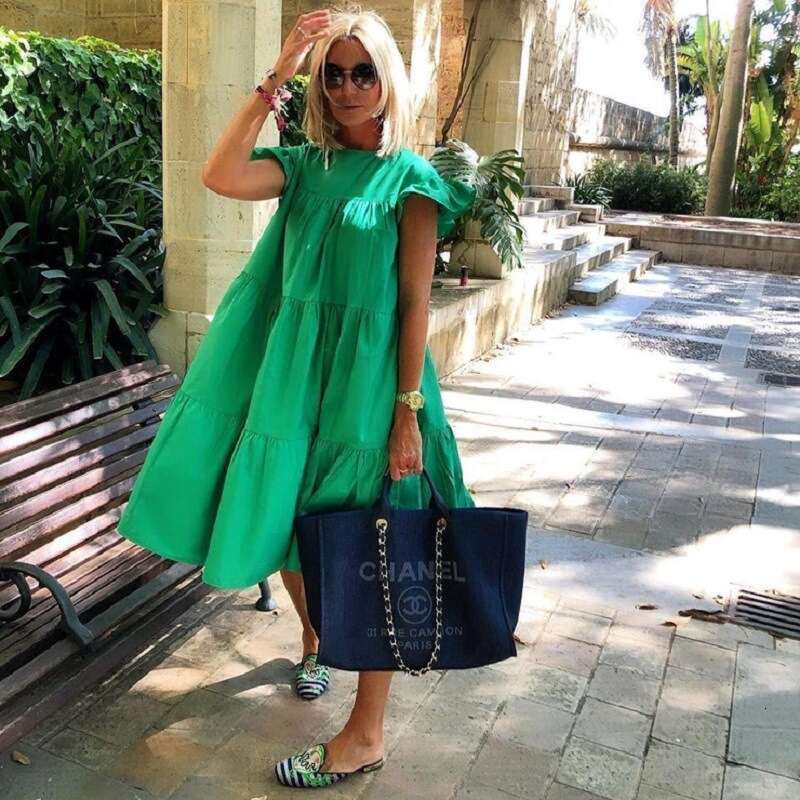 2020 European and American popular women's sweet vacation A-e dress for women 2024 new casual fashion trend clothing