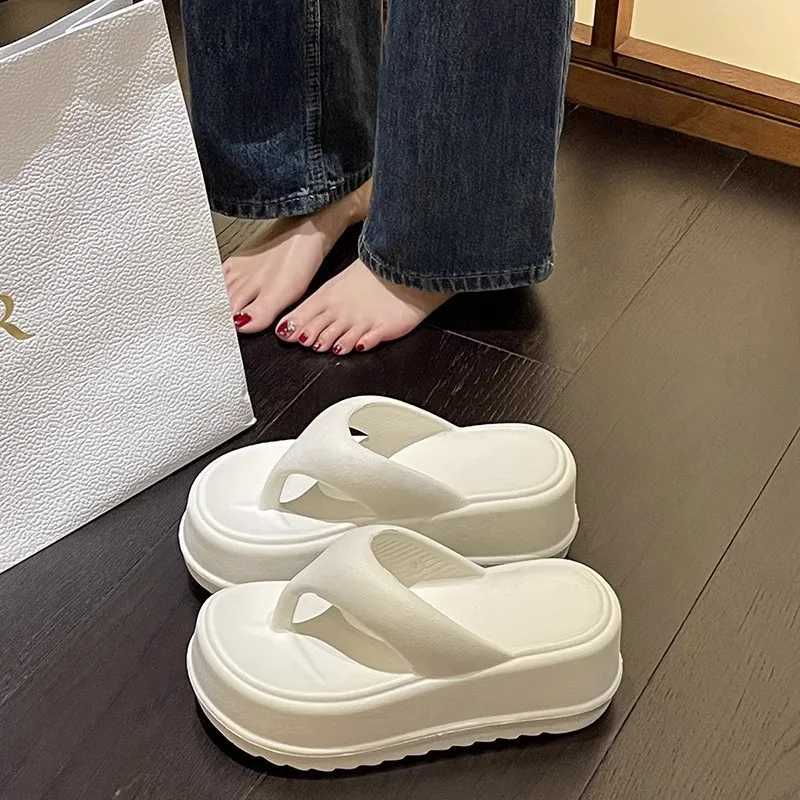 Korean style womens flip-flops Casual womens platform flip-flops n-slip beac soft-soled EVA womens slippersXJ250207