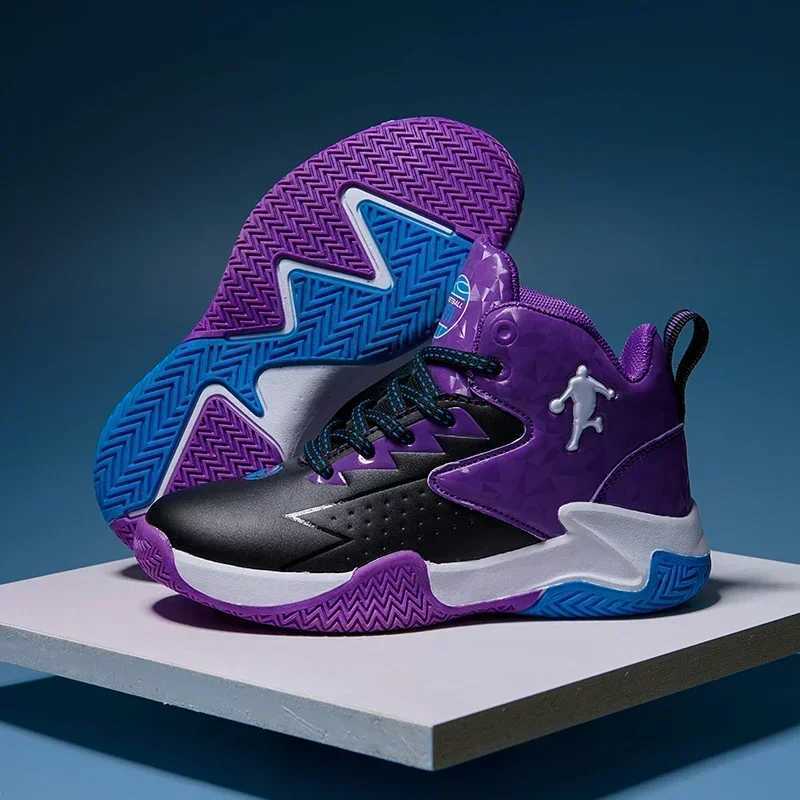 Children Basketball Shoes for Boys Girls Kids Teenagers Breathable Non-slip Lace Up Indoor Outdoor Training Sneakers Tennis Shoes W250723