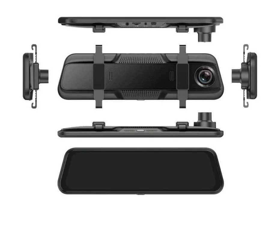 Car DVRs 10 Inches Car Dvr Dash Cam HD 1080P Dual Lens Touch Screen Auto Rearview Mirror Dash Stream Media 170 Front And Rear H250206
